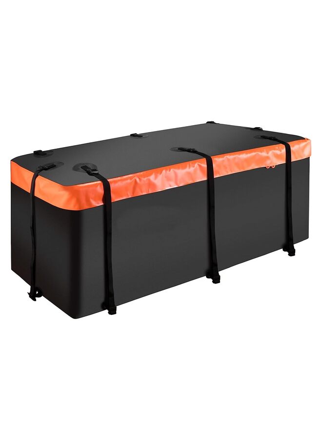 Hitch Mount Cargo Carrier Bag Soft Shell 20 Cubic Feet (59 24 24) Include 8 Reinforced Straps for Truck Pickup All Vehicle with Steel Cargo Basket - Image 1